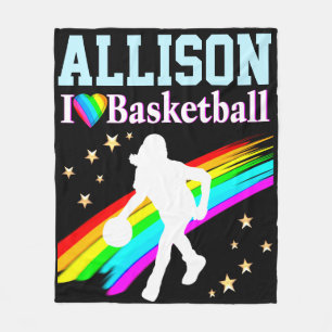 CUSTOM I LOVE BASKETBALL FLEECE BLANKET