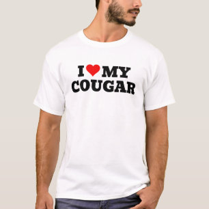 Custom I Love Cougars Funny Cougar Heart GF 3WH1 T-Shirt