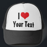 Custom I Love Hat<br><div class="desc">Personalise Your Own Custom I Love Heart Gift

Add Your Own Custom I Heart Message To T-Shirts,  Stickers,  Buttons,  Mugs & More. Makes a Great Personalised Gift For Birthdays,  Valentine's Day,  Christmas,  or Any Occasion.</div>
