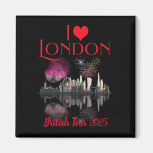 Custom I Love London Skyline Coronation Souvenir Magnet