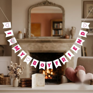 Custom I Love My Boyfriend – Add Photo Bunting