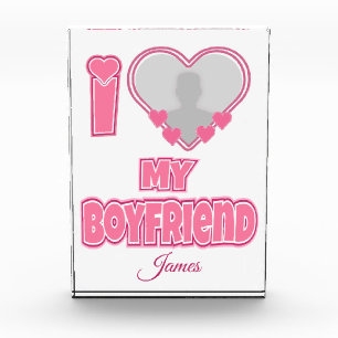 Custom I Love My Boyfriend – Add Photo & Name Block