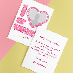 Custom I Love My Boyfriend – Add Photo & Name Card