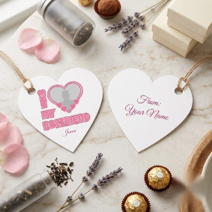 Custom I Love My Boyfriend – Add Photo & Name Favour Tags