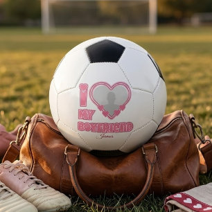 Custom I Love My Boyfriend – Add Photo & Name Football