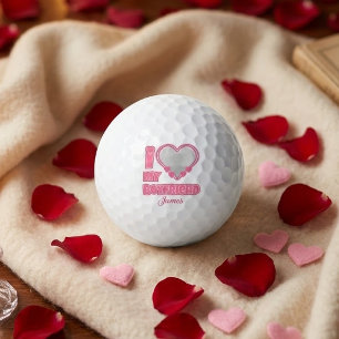 Custom I Love My Boyfriend – Add Photo & Name Golf Balls