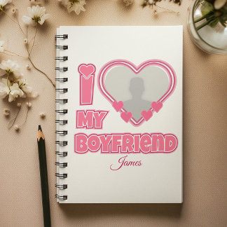 Custom I Love My Boyfriend – Add Photo & Name Planner