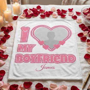 Custom I Love My Boyfriend – Add Photo & Name Tissue Paper