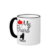 Custom I Love My Briard Mug