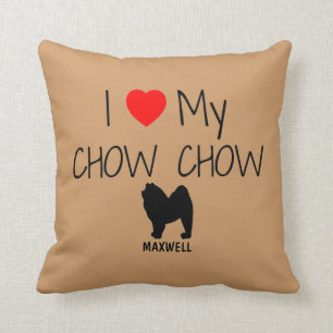 Custom I Love My Chow Chow Cushion