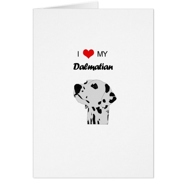 Custom I Love My Dalmatian Dog Heart (Front)