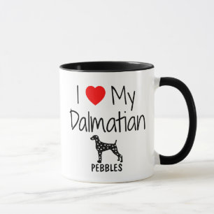 Custom I Love My Dalmatian Mug