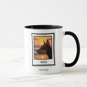 Custom I love my dog. Photograph & Name Mug