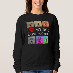 Custom I LOVE MY DOG Pop Art Pet Lover Sweatshirt