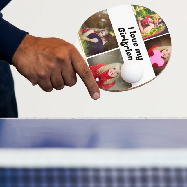 Custom I love my Girlfriend 4 photo  Ping Pong Paddle (Insitu)
