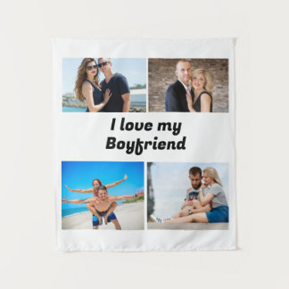 Custom I love my Girlfriend 4 photo   Tapestry