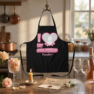 Custom I Love My Girlfriend – Add Photo & Name Apron