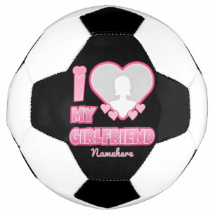 Custom I Love My Girlfriend – Add Photo & Name Football