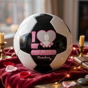 Custom I Love My Girlfriend – Add Photo & Name Football