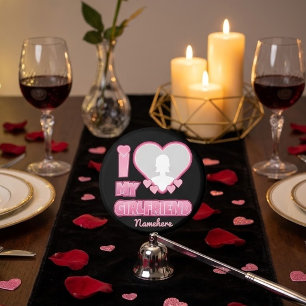 Custom I Love My Girlfriend – Add Photo & Name Magnet
