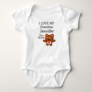 Custom I Love My Grandma(Her Name) This Much! Baby Bodysuit