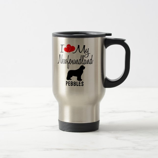 Custom I Love My Newfoundland Dog Mug (Right)