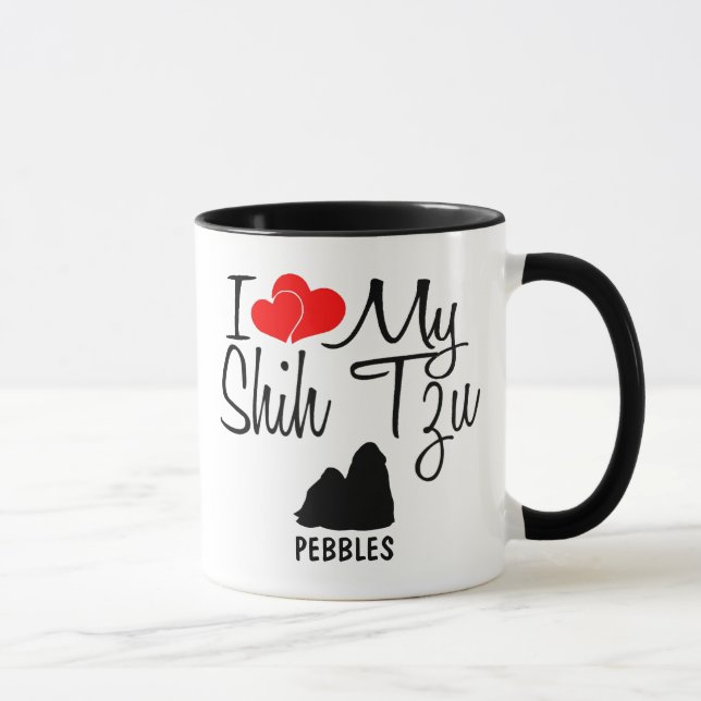 Custom I Love My Shih Tzu Mug (Right)