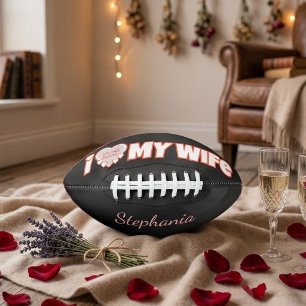 Custom I Love My Wife – Add Name & Photo American Football
