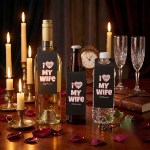 Custom I Love My Wife – Add Name & Photo Bottle Tag