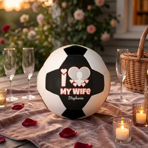 Custom I Love My Wife – Add Name & Photo Football