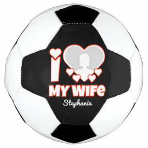 Custom I Love My Wife – Add Name & Photo Football