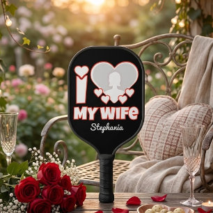 Custom I Love My Wife – Add Name & Photo Pickleball Paddle