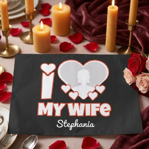 Custom I Love My Wife – Add Name & Photo Tissue Paper