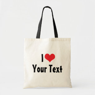 Custom I Love Tote Bags