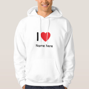 Custom I Love You Hoodie – Personalized Name Heart