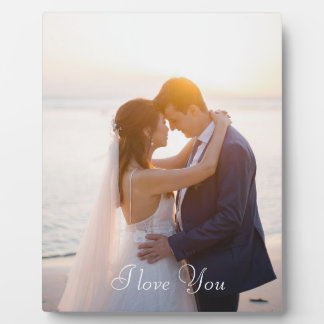 Custom I Love You Photo Plaque