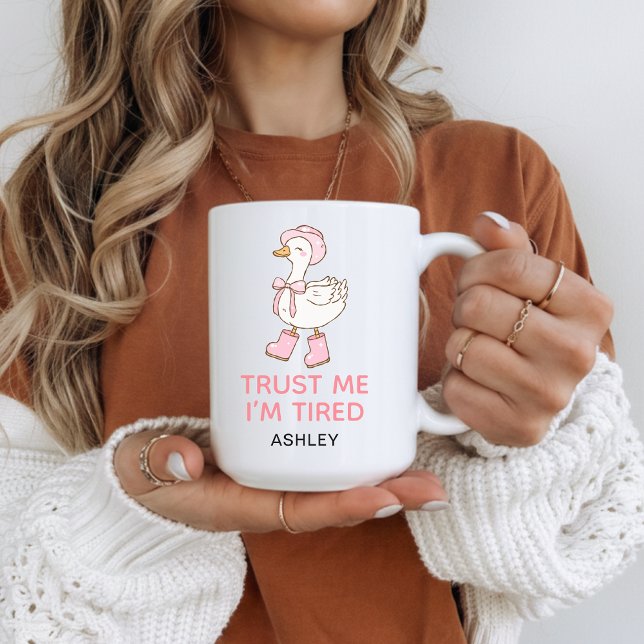 Custom I’m Tired Mug Graduation Gift for Nurses (Trust Me I’m Tired Coffee Mug Gift for Doctors, Funny Nurse Life Mug Trust Me I’m Tired Gift)