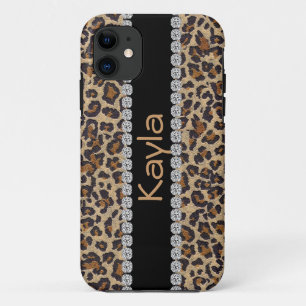 CUSTOM I phone 5 CASE LEOPARD DESIGN