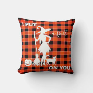 Custom I PUT A SPELL ON YOU Chequered Fall Cushion