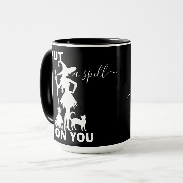 Custom I PUT A SPELL ON YOU Funny Ceramic  Mug (Front Left)