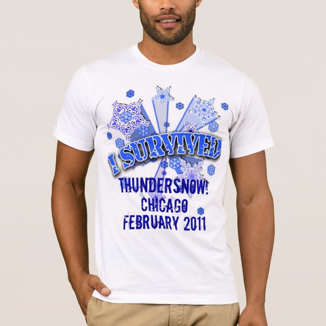 CUSTOM I SURVIVED BLIZZARD  2011 Tshirt (Front)