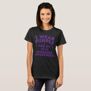 Custom I Wear Purple For My Dad Migraine Awareness T-Shirt