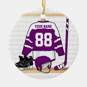Custom Ice Hockey Jersey Ceramic Tree Decoration