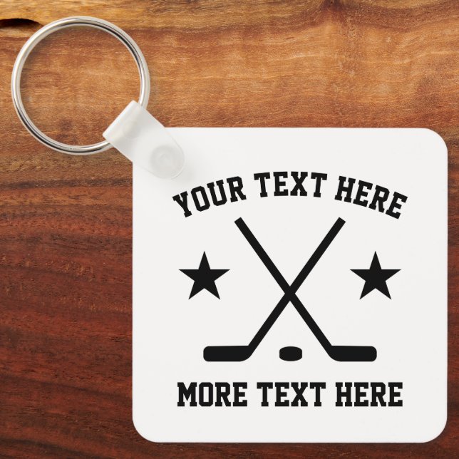 Custom ice hockey keychain for player and teams (Front)