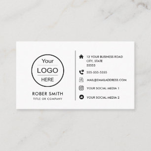 Custom Icons for Social Media Business Cards: A M Business Card