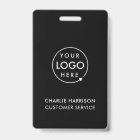Custom ID Badges | Employee Staff Black Name Badge