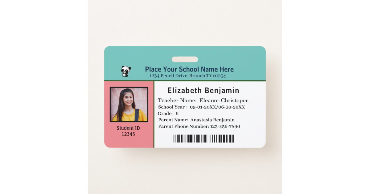 Custom ID Identification Card Child Boy Girl ID Badge | Zazzle