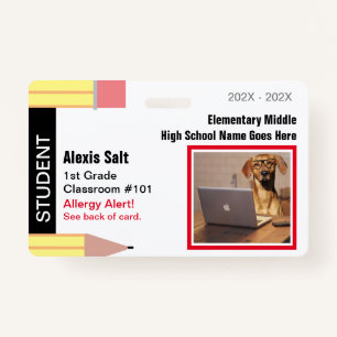 Custom ID School Student Identification Badge ID Badge