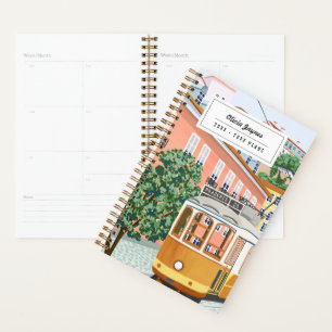 Custom Illustrated Lisbon Travel Gift 2026-2027 Planner