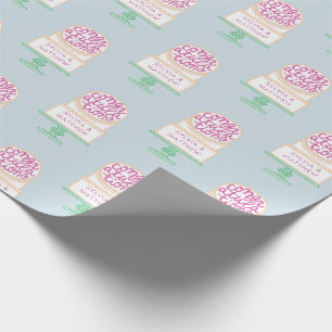 Custom, illustrated wedding cake Congratulations Wrapping Paper
